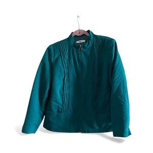 Allison Daley Teal Bomber Jacket